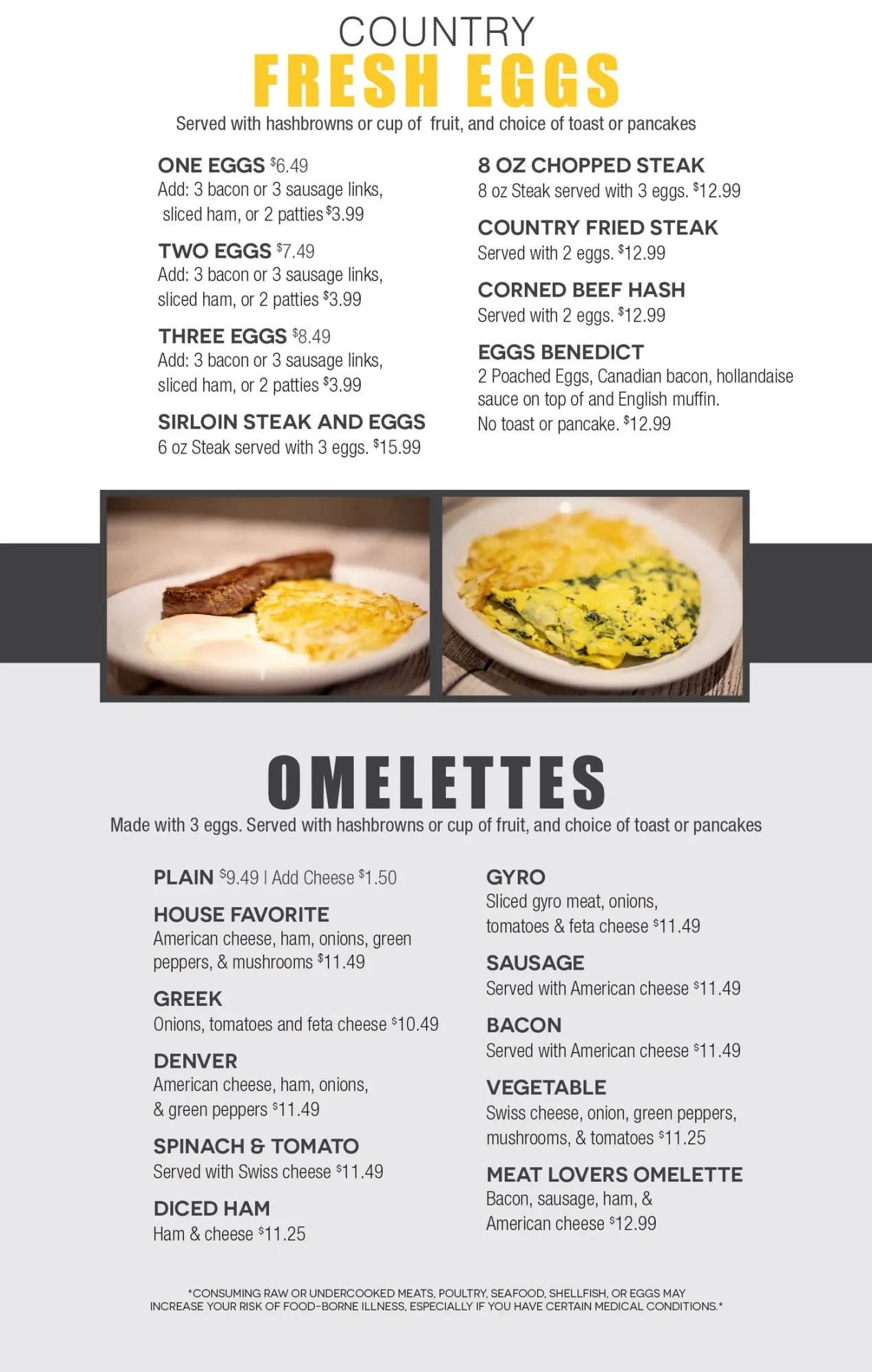 Check out our options on our menu - Page 2